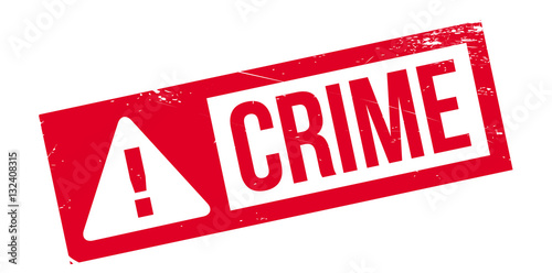 Crime rubber stamp. Grunge design with dust scratches. Effects can be easily removed for a clean, crisp look. Color is easily changed.