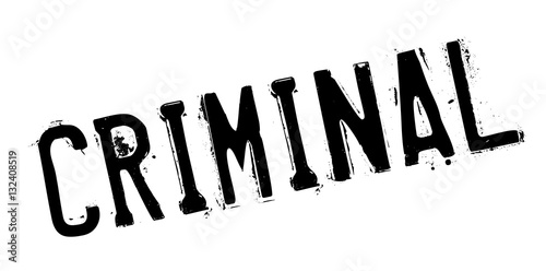 Criminal rubber stamp. Grunge design with dust scratches. Effects can be easily removed for a clean, crisp look. Color is easily changed.