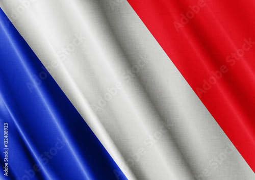 France waving flag close