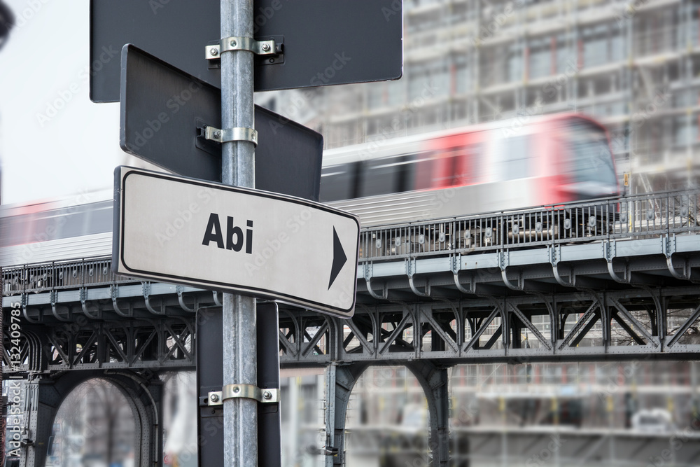 Fototapeta premium Schild 176 - Abi