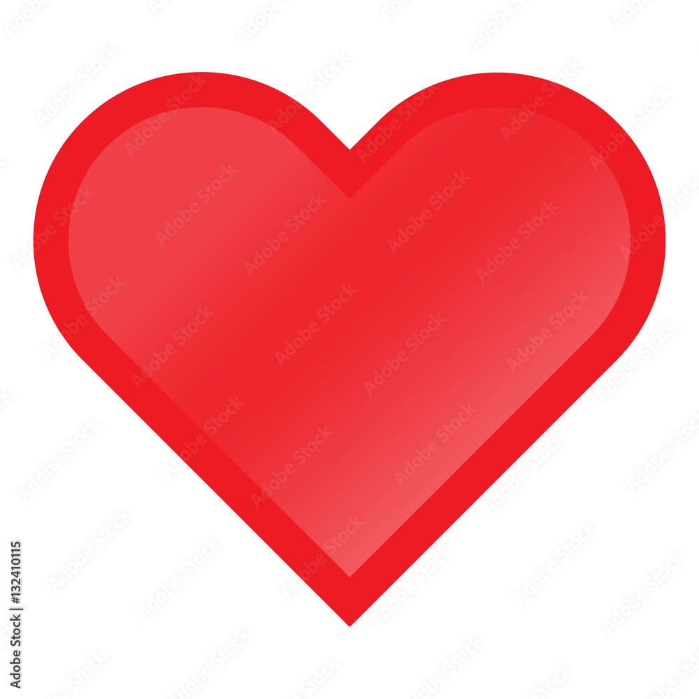 Heart shape vector icon. Simple red valentine symbol. Love sign. Modern simple flat feelings shape sign. Medical, internet concept. Heart shape vector icon. Simple red valentine symbol. Love sign. Modern simple flat feelings shape sign. Medical, internet concept.