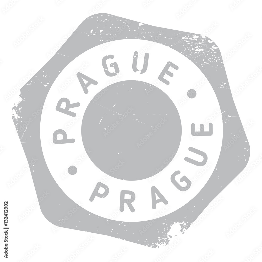 Fototapeta premium Prague stamp rubber grunge