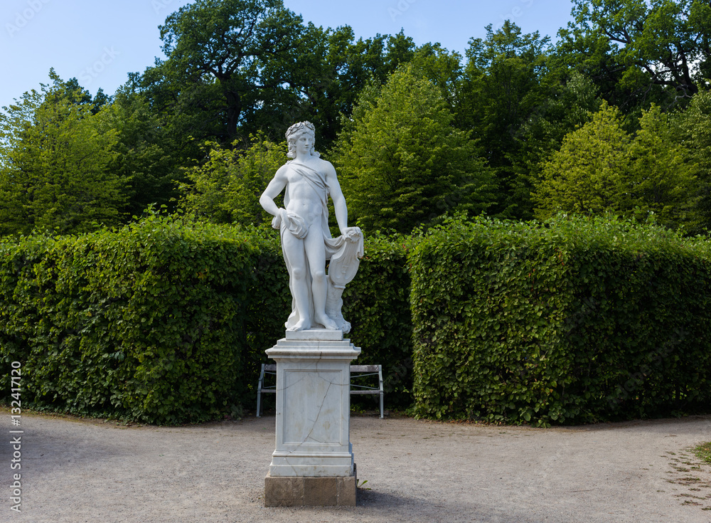 Statue at the Royal palace of Drottningholm, Stockholm, Sweden. 02.08.2016