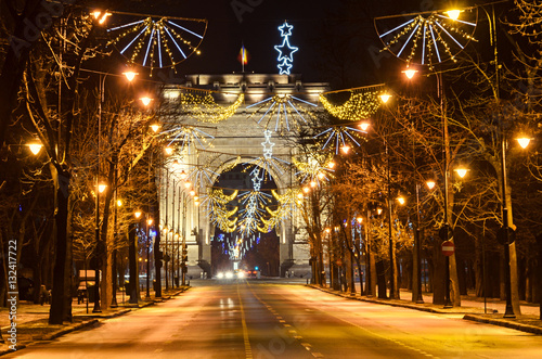 The Arch of Triumph (Arcul de Triumf) from Bucharest Romania