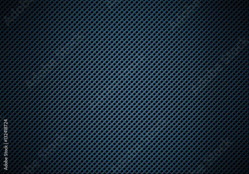 Fotografija Abstract modern blue perforated metal plate texture