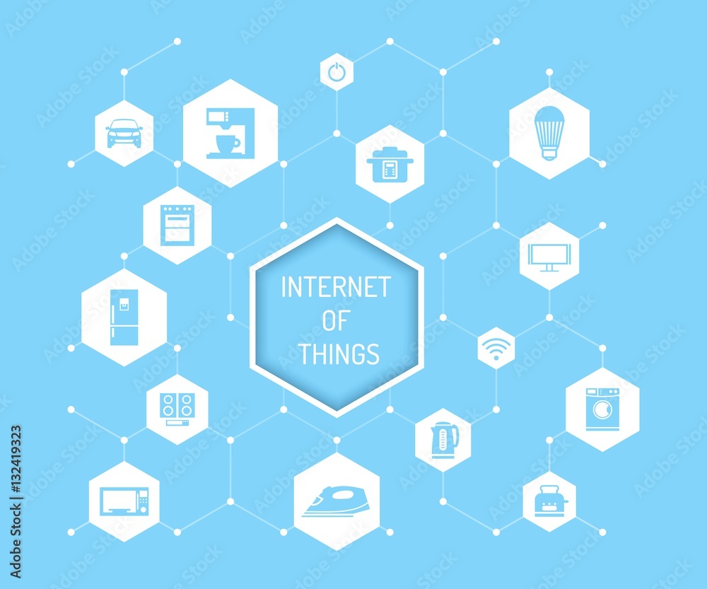 Internet of Things vector concept illustration in flat design Internet of Things vector concept illustration in flat design
