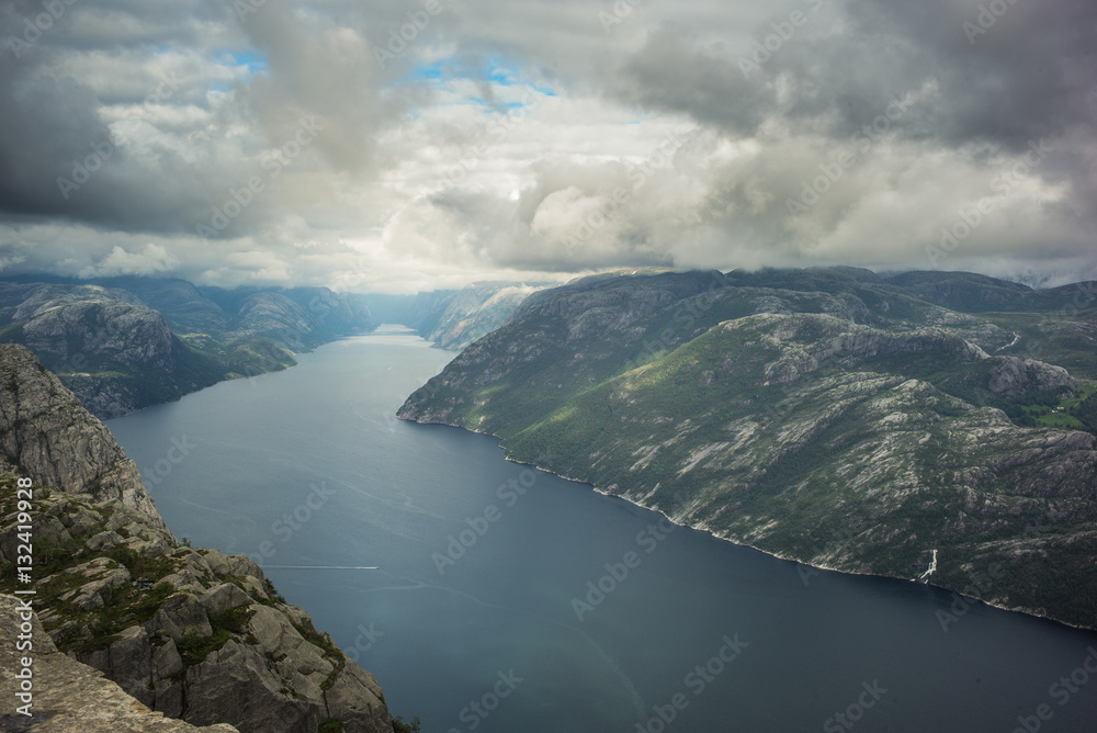 fjord preikenstolen in Norwegian national park
