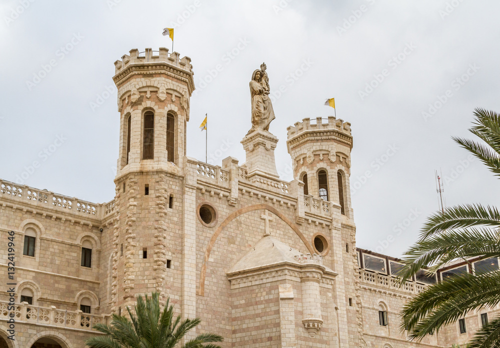 Facade of Notre Dame de Jerusalem