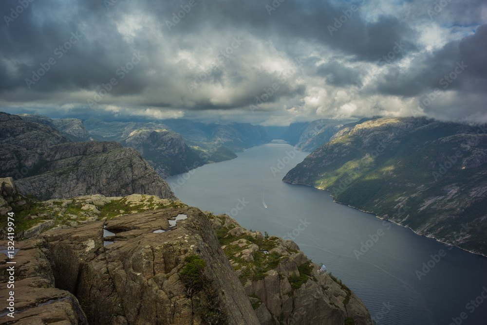 fjord preikenstolen in Norwegian national park