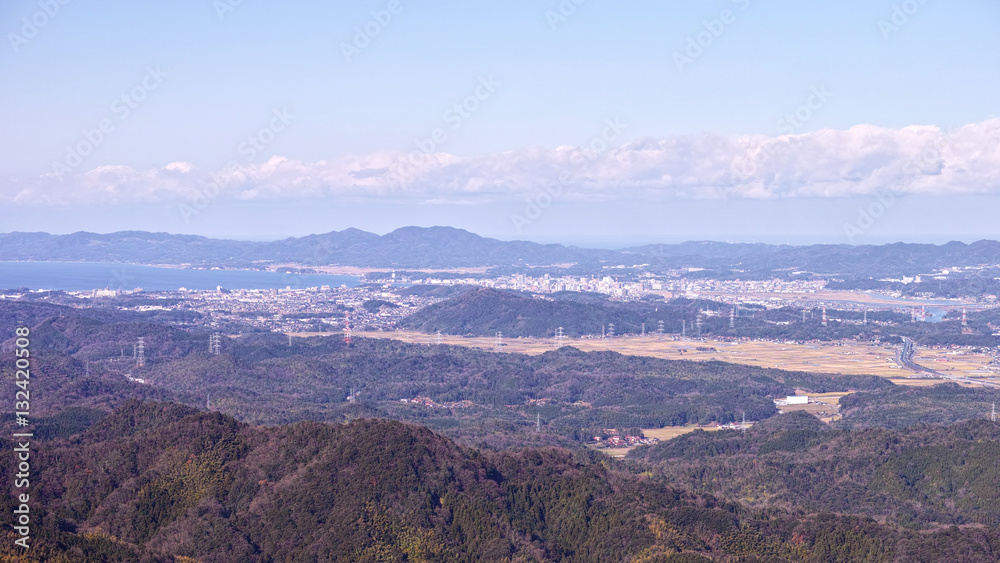 京羅木山から見た松江市の市街地