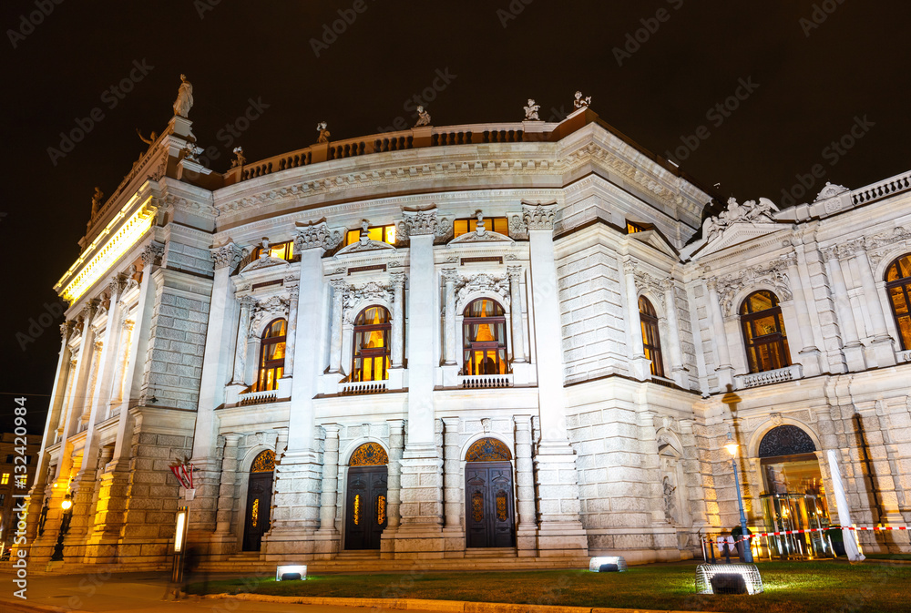 Night View of Vienna State Opera House, Staatsoper, Austria