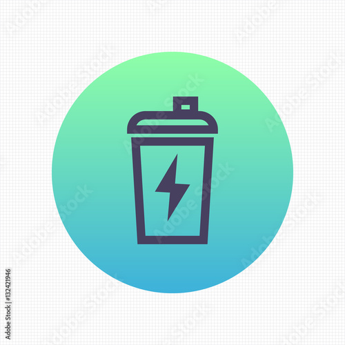 Sport shaker linear icon, sign, vector illustration