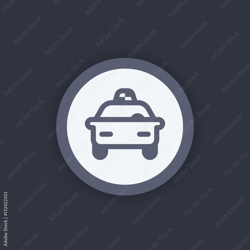 taxi car line vector icon taxi car line vector icon
