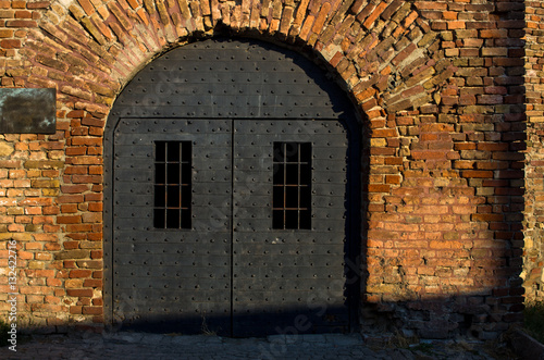 Dungeon like doors of the Roman well at Kalemegdan fortress  Belgrade  Serbia