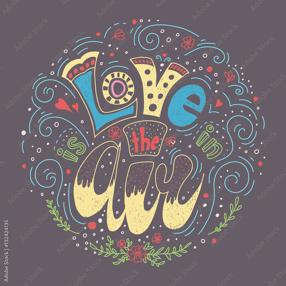Illustration with Love lettering Illustration with Love lettering