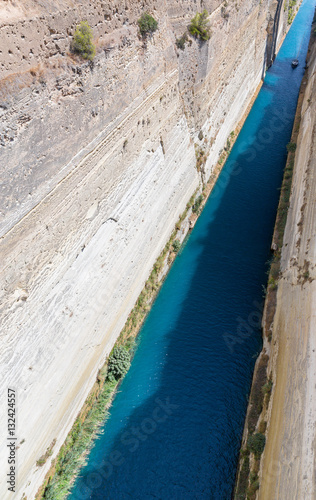 The Corinth Canal in Greece