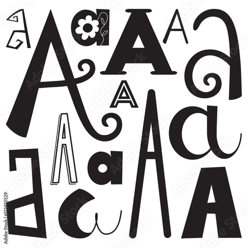 HAND-DRAWN LETTERS POSTER - LETTER A