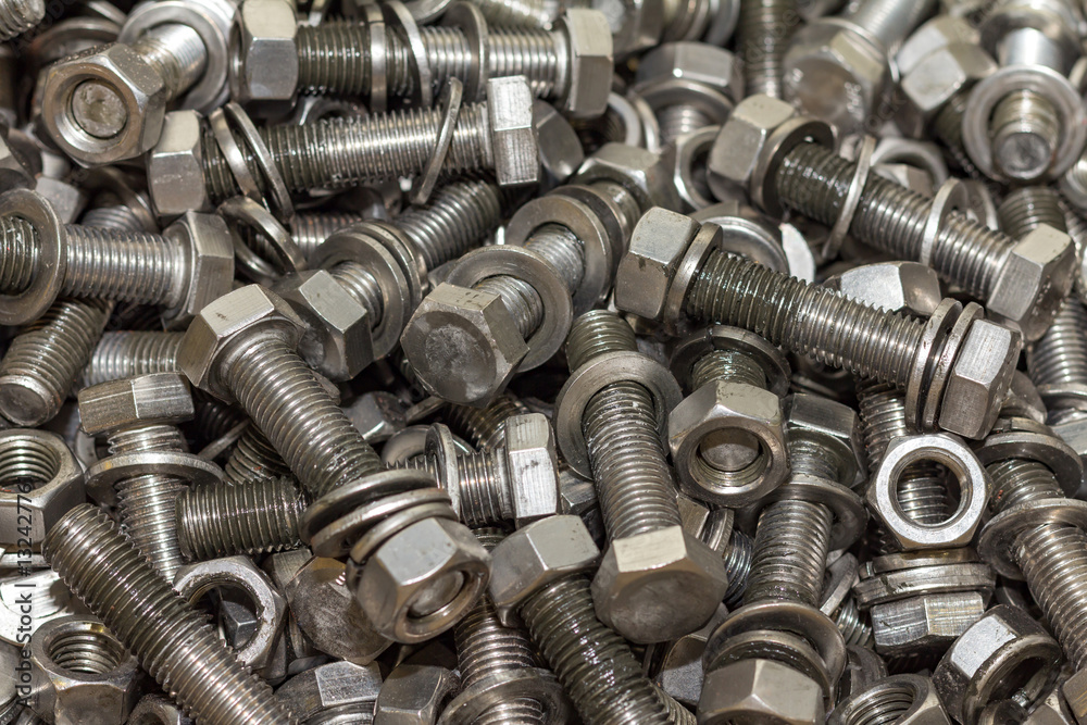 Bolt used overlapping full. Bolts and screws used in constructio Bolt used overlapping full. Bolts and screws used in constructio