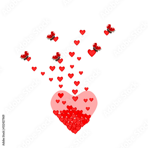 Ladybugs with heart