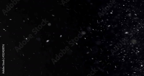 abstract dust fog particles movement on black dark background loop seamless overlay ready photo