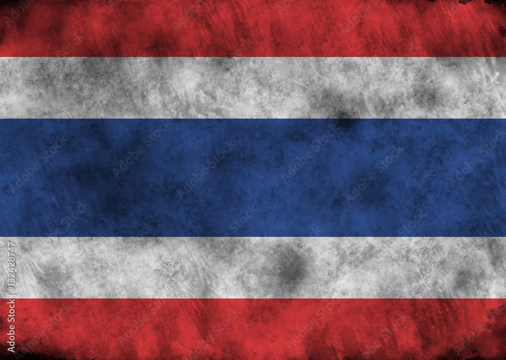Grunge Thailand flag.