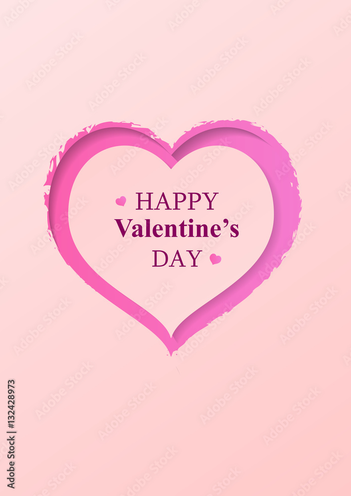 Valentine's day abstract background with cut paper heart. Valentine's day abstract background with cut paper heart.
