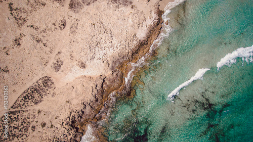 Beach, Waves and Rocks by Drone