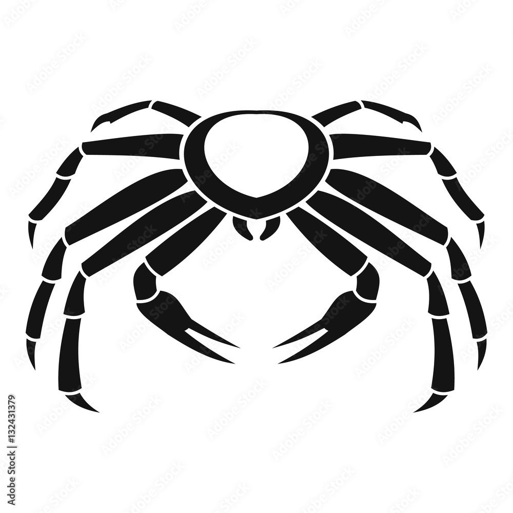 Snow crab icon, simple style