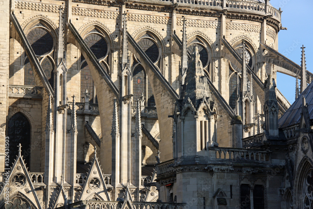 Arc boutant de la cathédrale gothique