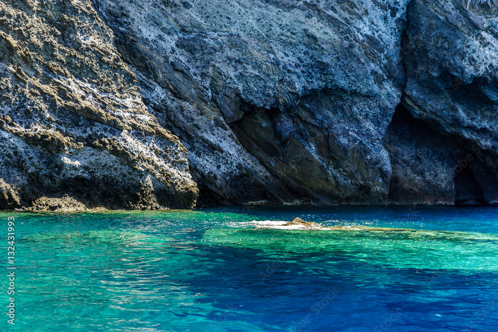 Coast of the beautiful island of the Lipari, Aeolian Sicily