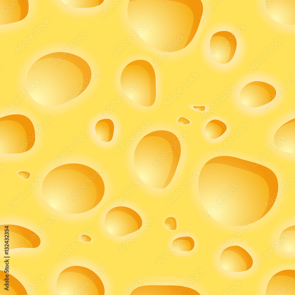 Cheese seamless pattern. Vector background