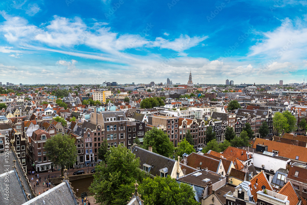 Fototapeta premium Panoramic view of Amsterdam