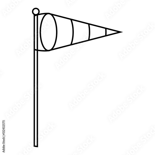 Wind vane icon, outline style