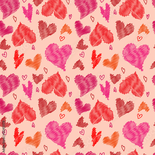 Abstract background is in the hearts. Background for Valentine's Day.