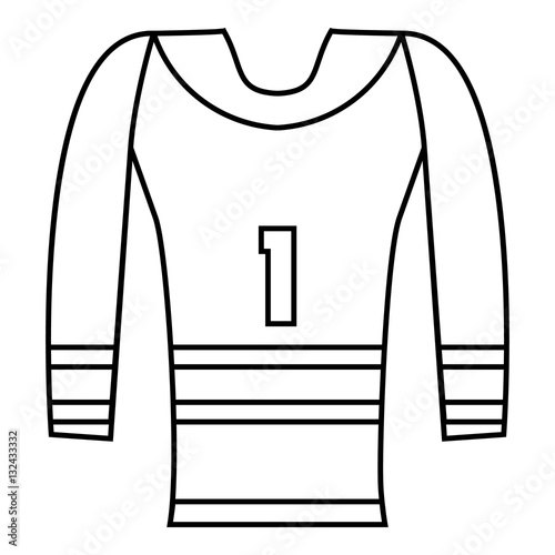 Hockey armor icon, outline style