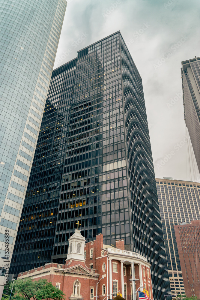 Fototapeta premium Wall Street cityscape and street photo