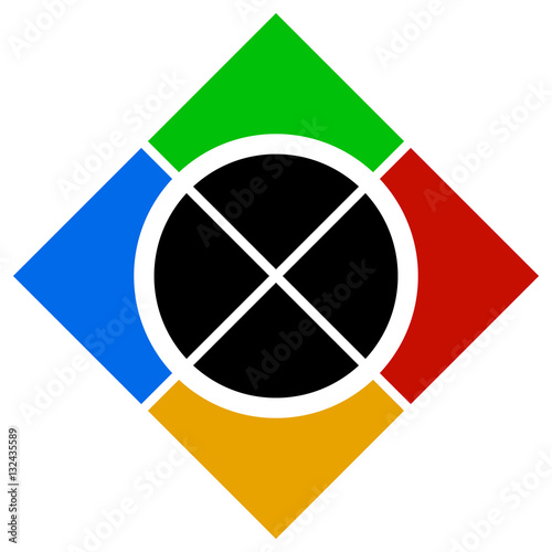 Colorful symbol template for logotypes, icons