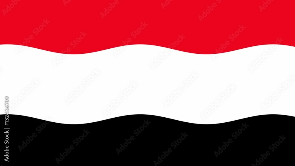 Yemen flag fluttering in the wind Yemen flag fluttering in the wind
