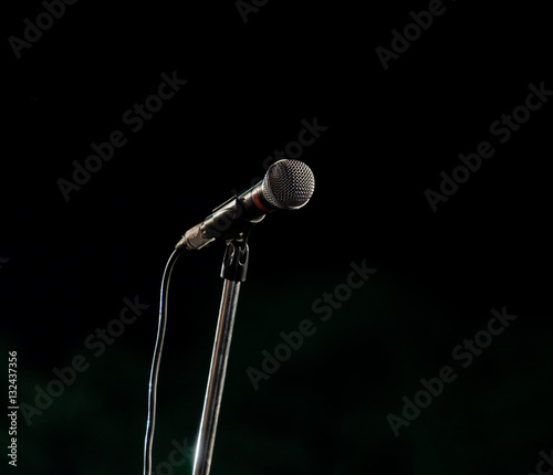 Microphone / Microphone on dark background.