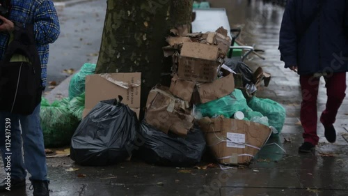Litter on the streets of London