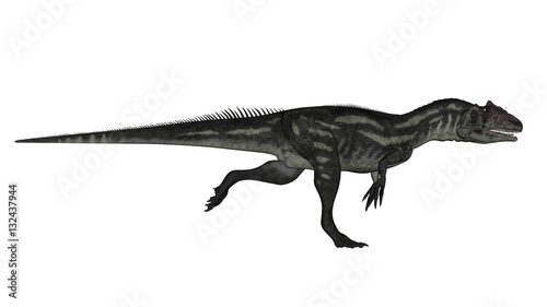 Allosaurus dinosaur running - 3D render