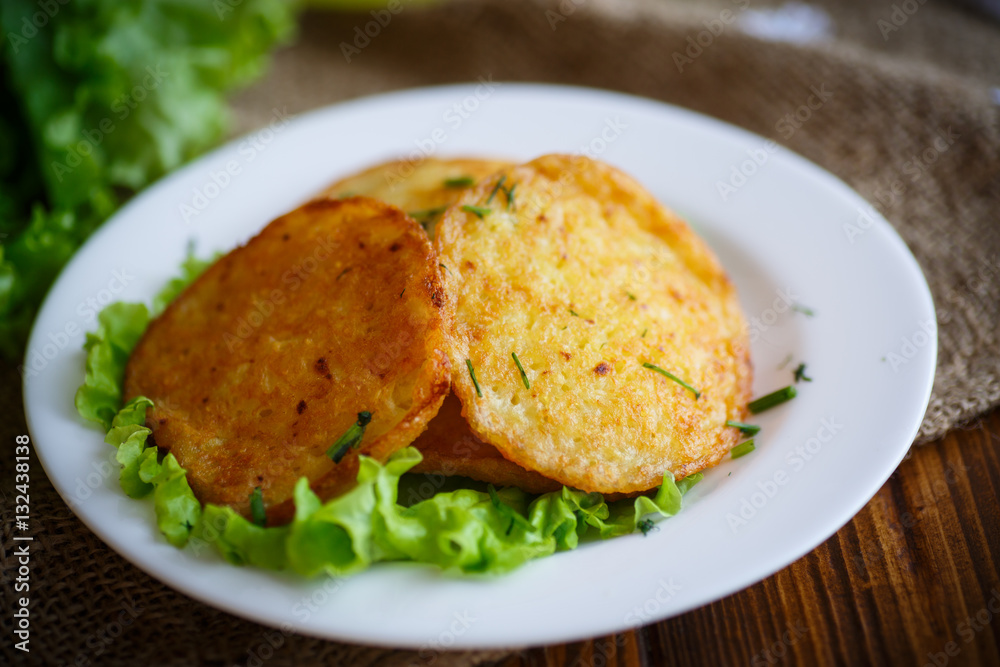 fried potato pancakes with dill