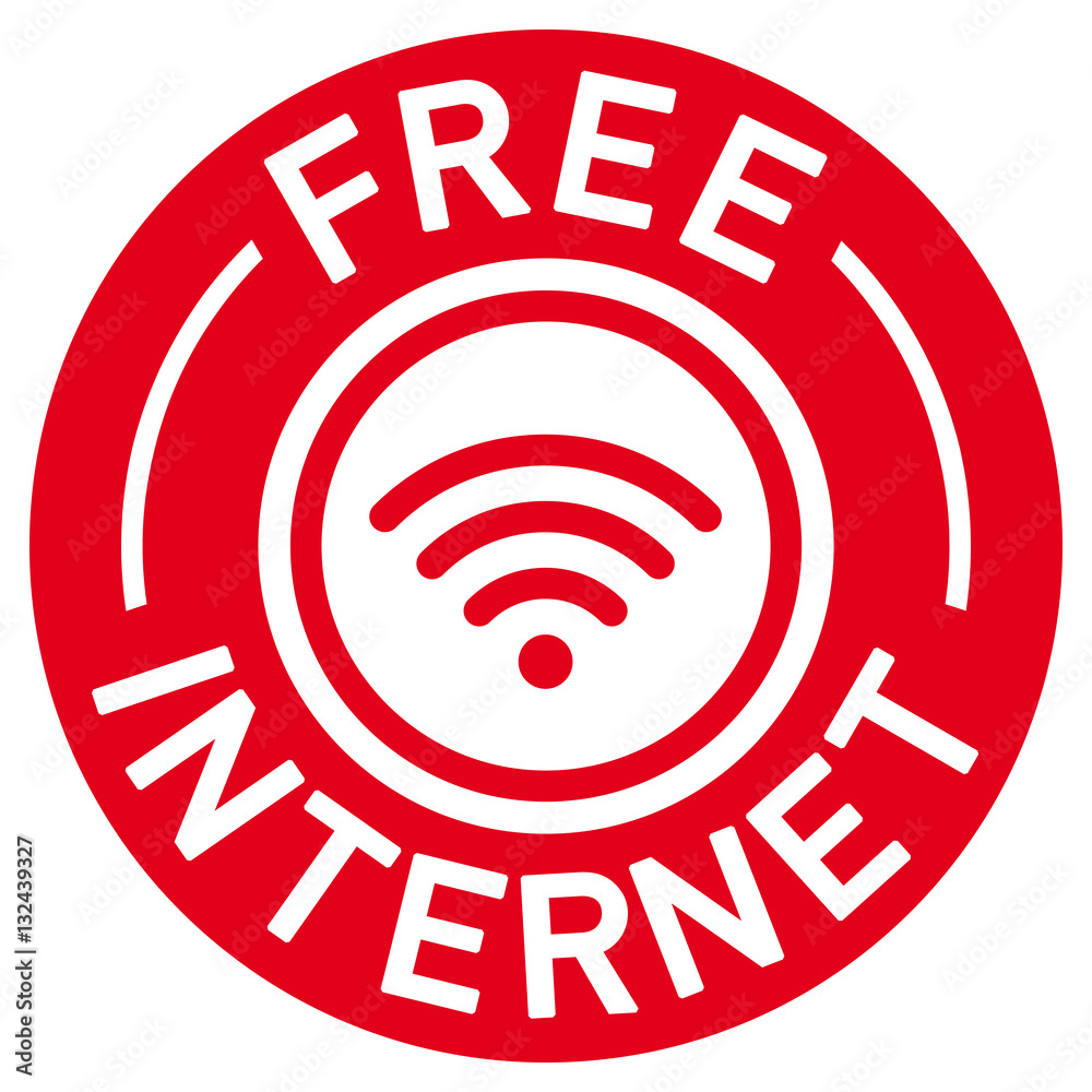rsr5 RoundSignRed rsr - fws7 FreeWifiSign fws - sign: button icon - internet - free wireless sign - round - red white xxl g4916