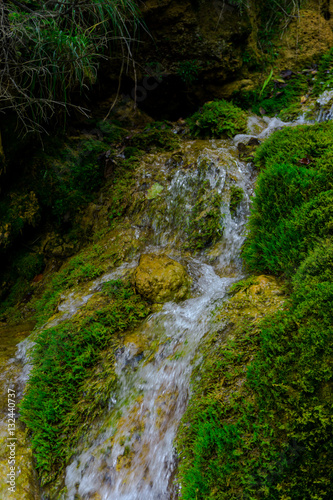 Beautiful waterfall in carpathian mountains