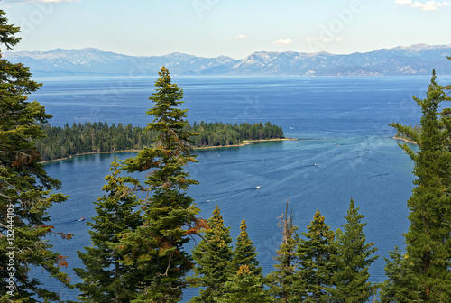 Overlook of the popular Emerald Bay in south Lake Tahoe, California, U.S.A.