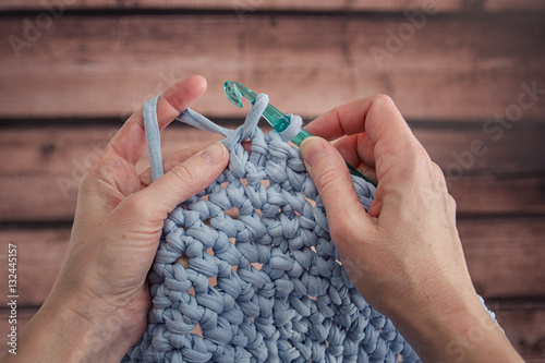 crocheting

