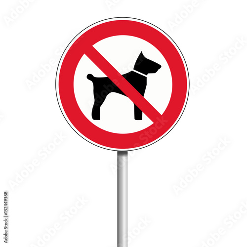 Tiere Verboten Schild an Eisen Stange