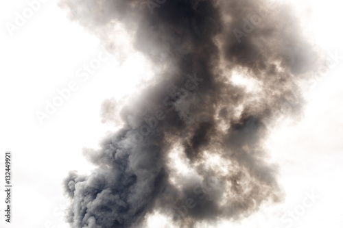 Fototapeta Naklejka Na Ścianę i Meble -  Dense and dark smoke from a fire