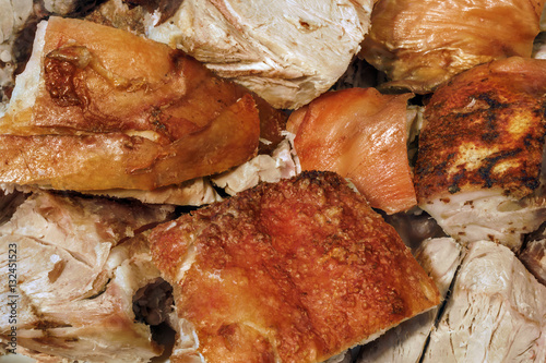 Spit Roasted Pork Slices Detail
