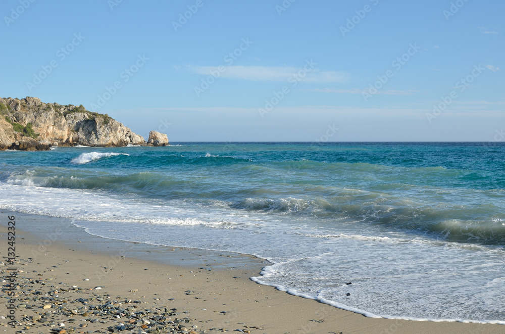 Wild beach of the Costa del Sol